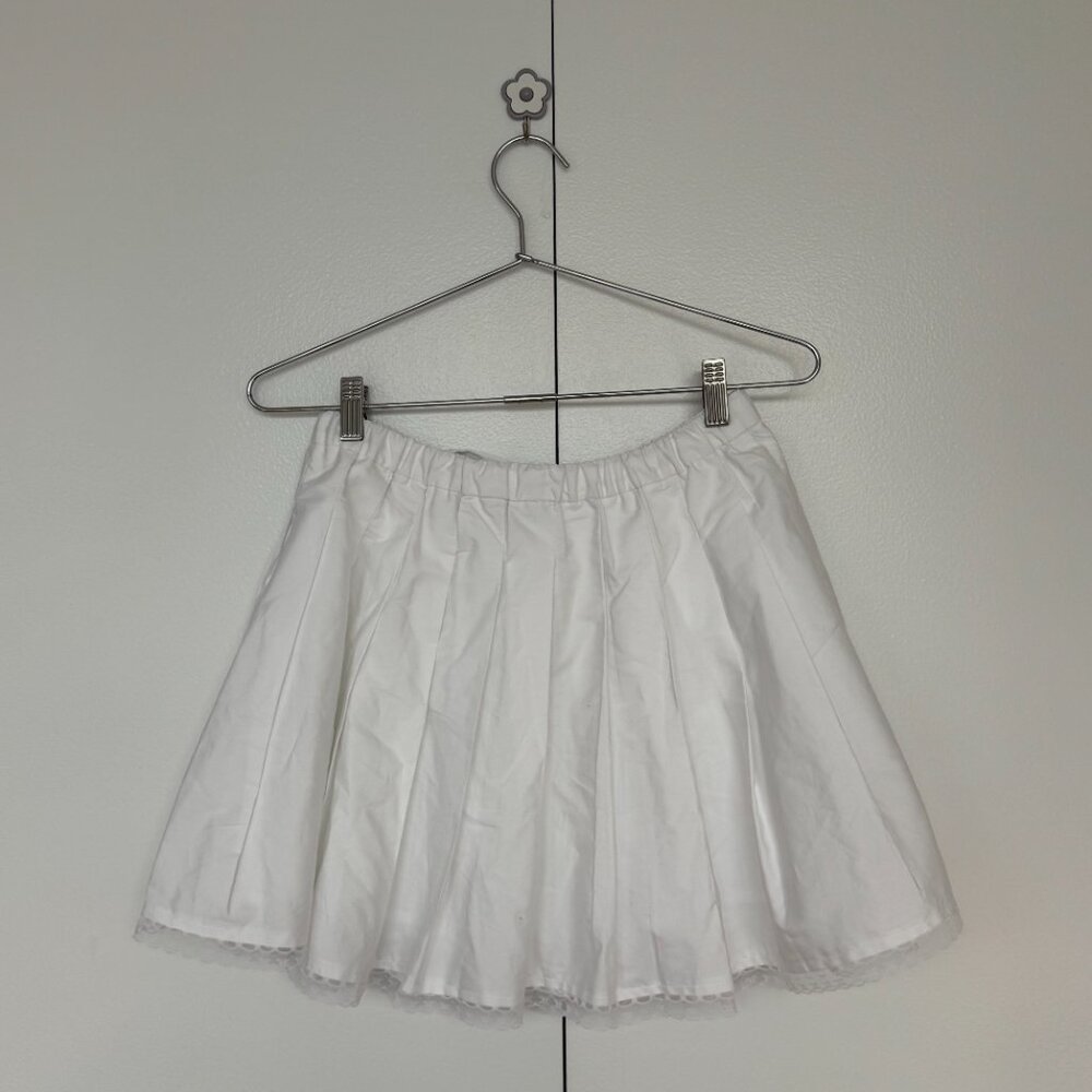 J. Crew Pleated Tie Waist Mini Skirt - Picture 2 of 5